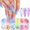 12 Color Butterfly Nail Art Glitter Sequins 3D Holographic Nail Glitter